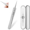 RUCUDIM Pinzette in Acciaio Inox, Scheggia a Punta Pinzette di Precisione, Estrattore, Tecniche Fine Acne Brufoli Comedones Macchie