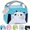 Hillylolly Pranzo al Sacco dei Cartoni Animati, Borsa Termica Piccola Bambini, Lunch Bag Bambini, Sacchetti Pranzo Riutilizzabili, Mini Borsa Termica Bambini, Cartoni Animati (Panda)