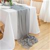 CHUQING Runner da Tavolo Chiffon Decorativa Runner Tavola Grigio