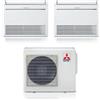 Mitsubishi Electric Climatizzatore Condizionatore Mitsubishi Electric Pavimento Dual Split Inverter serie MFZ-KT 9+12 con MXZ-3F54VF R-32 Wi-Fi Optional con Telecomando Incluso 9000+12000