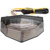 Qiilu Fanale Posteriore LED per Moto Custom, 5-in-1 con Luce Stop, Frecce e Illuminazione, Design Sportivo, Opaco, Compatibile Indian,