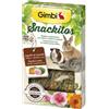 Gimbi Snackitos per Conigli e Roditori Legnetti di nocciolo con Fieno, Calendula e Rosa da 60 g
