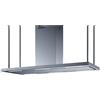 Baraldi Cappa Cucina ad isola ELEA CENTRALE 146 cm, 900 m3/h, 01ELECE146ST90, Inox