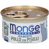 Monge & C. SpA Monge Monoprotein Sfilaccetti Pollo con Piselli 80 g Mangime