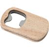 Apribottiglie in legno di faggio e acciaio inox Aviana personalizzate o neutre