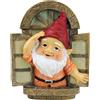 Design Toscano Garden GNOME Statue - Gnomi Knothole di Benvenuto - GNOME Window Tree - Fairy Garden - GNOME Village