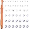 Craftdady 120 Pietre di Zirconia Cubica Trasparenti Pietre Cabochon Sfaccettate Sfaccettate di Grado A con Strumento di Raccolta a Punta per Creazione di Nail Art e Creazione di Gioielli