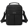 zhongningyifeng Borsa a tracolla da uomo in nylon impermeabile borsa a tracolla nera per lavoro scuola viaggi