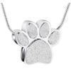 VCCWYQK Collana con urna a forma di zampa per ceneri per gatto, cane, cremazione, gioielli per ceneri urna collana ricordo gioielli per uomo/donna ceneri regali commemorativi