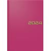 BRUNNEN Agenda giornaliera modello 795 2024, 1 pagina = 1 giorno, dimensione foglio: 14,5 x 20,6 cm, rosa