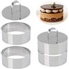 N/A 4 Pezzi Anelli Dessert 10,5 * 4 cm Coppapasta Professionali Stampo per Torta in Acciaio Inossidabile 430 Anello Torta Anelli Torte Pasticceria Include e 2 Presse Spatola,per Torte Mousse Tiramisù ecc.