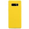 cuzz Cover per Samsung Galaxy Note 8+(1 pezzi proteggi schermo in vetro temperato) tinta unita premium flessibile in silicone TPU custodia sottile ultra leggera antiscivolo (giallo)