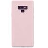 cuzz Cover per Samsung Galaxy Note 9+(1 pezzi proteggi schermo in vetro temperato) tinta unita premium flessibile in silicone TPU custodia sottile ultra leggera antiscivolo (rosa chiaro)