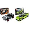 LEGO 42160 Technic Audi RS Q E-Tron, Macchina Telecomandata da RallY & 42161 Technic Lamborghini Huracán Tecnica, Modellino di Auto da Costruire