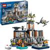 LEGO City Prigione sull'Isola della Polizia, Giocattolo ricco di Funzioni con Elicottero, Barca, Gommone da Costruire, 7 Minifigure, Cane e Squalo, Giochi per Bambini e Bambine da 7 Anni in su 60419