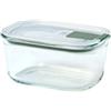 Mepal - Contenitore per alimenti in vetro EasyClip - Barattolo di vetro con coperchio e chiusura a scatto - Adatto per microonde, forno a vapore, forno e congelatore - 450 ml - Nordic sage