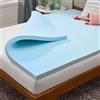 LINENSPA - Topper/coprimaterasso in memory foam, 5,1 cm, con infuso di gel, soffice al tatto, rinfrescante, allevia la pressione, certificato CertiPUR, per letto singolo