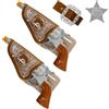 Hpbaggy Cowboypistola 6 Pezzi, con Fondina e Cintura, Pistola Giocattolo, Pistola Pirata per Bambini, Saccessori Costumecowboy per Bambini, per Carnevale Halloween Cosplay