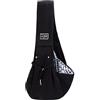 QH-Shop Borsa da Viaggio per Cani Trasportino da Passeggio Zaino, Borsa Trasportini Tracolle Animali per Cani o Gatti Piccola per La Passeggiata Quotidiana, Attività all'Aria Aperta (Nero)