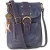 Catwalk Collection Handbags - Vera Pelle - Piccolo Borsa a Tracolla/Borse a Mano/Messenger/Borsetta Donna - Per iPhone - JOLENE - VERDE