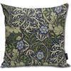 Rasyko William Morris, federa per cuscino decorativa con alghe marine, per casa, divano, letto, auto, 45,7 x 45,7 cm