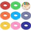 RAKUTE 40 PZ Divisori Taglie per Abbigliamento, 8 Colori Rotondi Divisori per Appendiabiti, Divisori per Taglie per Armadio e Appendiabiti al Dettaglio