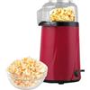 Avilia Macchina per Popcorn, 1200W Macchina Popcorn ad Aria Calda in 2 Minuti, Pop Corn Sano e senza olio per le serate di cinema per bambini, Rosso