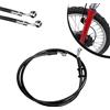 JFG RACING Tubo Freno Moto 50cm,Tubo Freno Anteriore Posteriore Cavo Freno Idraulico Frizione con Guaina Rinforzata per Pit Bike Dirt Bike Enduro Motocross ATV Quad-Nero
