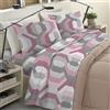 BANZAII TEXTILE INNOVATOR ONLINE Banzaii Completo Lenzuola Matrimoniale Invernale in Flanella Felpate 100% Cotone Anti-Pilling 2 Piazze Atena Rosa