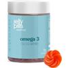 Jelly Pills Gummies Omega 3 vegan, DHA da microalghe + vitamine B - 70 gommose senza zuccheri aggiunti - senza pesce - arancia - funzione cerebrale