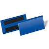Durable - Astuccio magnetico per etichette, 100 x 38 mm, in polipropilene, colore: Blu scuro, 50 pezzi