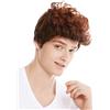 WIG ME UP - TC-1013-W8+33H Parrucca Corta Donna Uomo Punte ricce Riccia Mix Nero Castano Castano rossicico