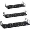 EYMPEU Mensola da Muro con Motivo Lunare, Scaffale Galleggiante Argento per Soggiorno, Cucina, Camera da Letto e Bagno, Set da 3, Mensole con Diverse Misure 40cm