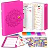 Aocii Money Binder Italiano, Cash Stuffing Italiano, Budget Binder Planner, Agenda Risparmio Soldi con Buste, Agenda Soldi Organizer Include Accessori Personalizzati Locali, Budget Sheet (rosso)