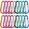 JOYSKY Confezione da 18 Piccoli Portachiavi Con Moschettone, Mini Ganci Per Moschettone, Portachiavi Con Moschettone, Alluminio Colorato Per Campeggio All'aperto, Casa, Escursionismo