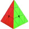 Carnavalife Cubo di Rubik Speed Cube Magic Puzzle Ruota Rapida Senza Adesivo Stickerless Morbido Resistente Giocattolo Educativo Apprendimento per Bambini e Adulti (Piramide, Colori)