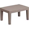 Flash Furniture - Tavolino da caffè in rattan, grigio scuro, moderno, 67,75 cm di larghezza x 19,75 cm di profondità x 35 cm di altezza, grigio chiaro