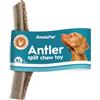 AmeizPet Cane Masticatore Di Corna, Osso Adatto A Cani Piccola E Grande Taglia, Giocattoli Resistenti Cani, Lunga Durata, Osso Naturale Cervo - Taglia XL Corna Naturali Cervo Spaccate 1 Pezzo