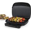 Petra PT4366MBLKVDE - Barbecue antiaderente per la salute, Panini Press con vassoio antigoccia rimovibile, piastre rivestite con Smartstone, senza olio, per cucinare verdure, carne, spiedini