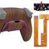 eXtremeRate RISE4 Remap Kit Programmabile per ps5 Controller BDM-030/040/050,4 Tasti Aggiuntivi Palette Back Button Cover Pulsante Posteriore per ps5 Joystick(BDM-030/040/050)-Venatura del Legno