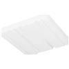 Eglo Plafoniera LED Ferentino, plafoniera quadrata con decoro, pannello LED in plastica e metallo in bianco, illuminazione da soffitto, bianco caldo, 28 x 28 cm