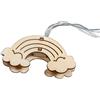 Rayher 69235159 - Catena Luminosa a LED con Arcobaleno in Legno, 175 cm, 10 LED, Batteria con Funzione Timer, Naturale, Normale
