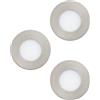 Eglo Set da 3 Faretti LED da Incasso Fueva 1, Ø 8,5 cm, Set di Spot LED in