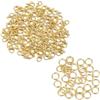 OSUWLSI Chiusure per Braccialetti, 50 Pezzi Gancetti per Braccialetti, 200 Pezzi Anellini Aperti, Ganci per Collane Chiusure per Bracciale Collana Orecchini Portachiavi Gioielli Artigianali (Gold)