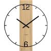 Cander Berlin Einar - Orologio da parete vintage, silenzioso, 50 cm, in metallo, legno di quercia, senza ticchettio, grande, moderno, nero, soggiorno, cucina