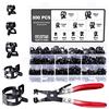 Knpwer 300 fascette stringitubo per tubo del carburante, 10 misure, in silicone, per tubo dell'aria e dell'acqua, con pinze per fascette da 5-18 mm