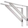 YUMORE Staffa per mensola, 35,6 cm, carico massimo: 259,5 kg, in acciaio inox resistente, supporto per mensole, staffa angolare ad angolo retto, confezione da 2