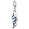 Thomas Sabo 1905 644 1, dimensioni: 29 x 7 mm, misura unica, Argento sterling, Zirconia cubica, Ciondolo a forma di piuma di fenice con pietre blu