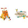 Janod- Gatto Carrello multiattività in Legno, Multicolore, J08005 & Xilofono Tap Tap - Strumento Giocattolo in Legno con 2 Funzioni - Gioco per Sviluppare Le Abilità Musicali e Manuali