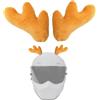 KORKUS 2 pezzi corna da diavolo corna di cervo per casco di Natale accessorio casco orecchie per sci moto snowboard casco corno di cervo